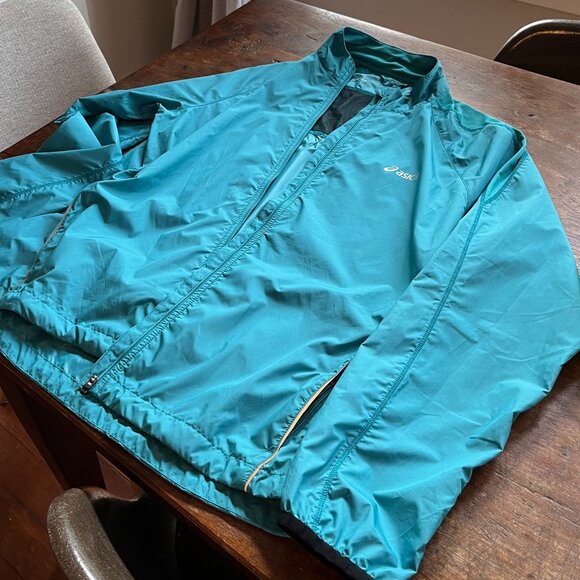 ASICS Women's Running / Windbreaker Full Zip Jacket Teal Blue : Size: Large - Picture 3 of 9